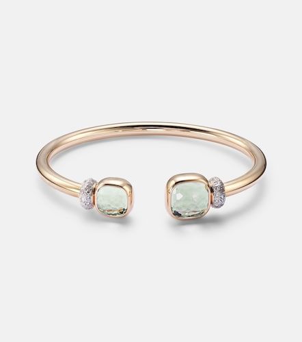 Bracelet jonc Nudo en or rose 18 ct, prasiolites et diamants - Pomellato - Modalova