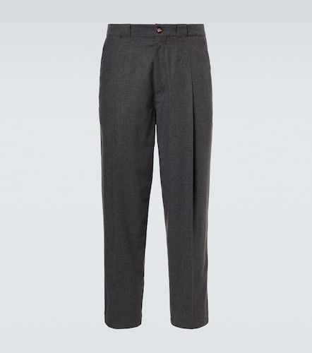 Pantalon fuselé en laine, coton et soie - Brunello Cucinelli - Modalova