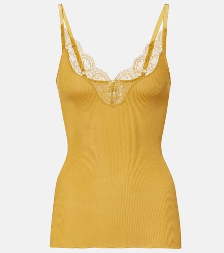 Top en soie et dentelle - Saint Laurent - Modalova