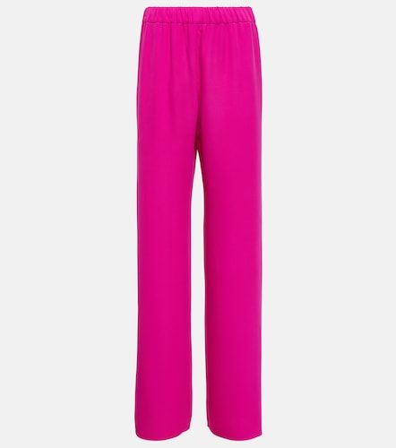 Pantalon ample à taille haute en soie - Valentino - Modalova