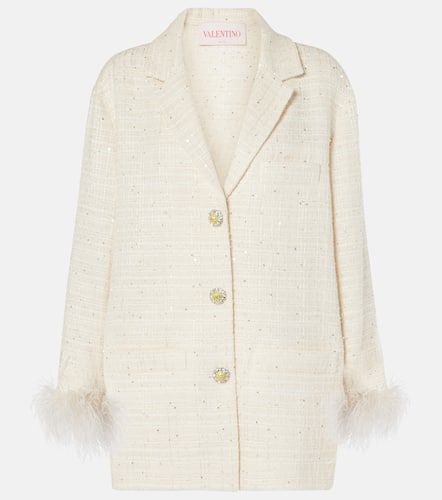 Veste Mossi en tweed à plumes - Valentino - Modalova