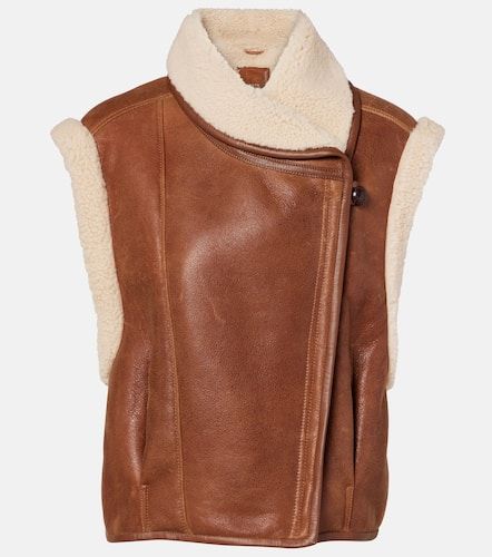 Gilet Alime en cuir et shearling - Isabel Marant - Modalova