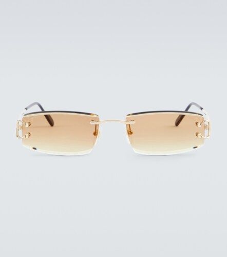 Lunettes de soleil rectangulaires Signature C de Cartier - Cartier Eyewear Collection - Modalova