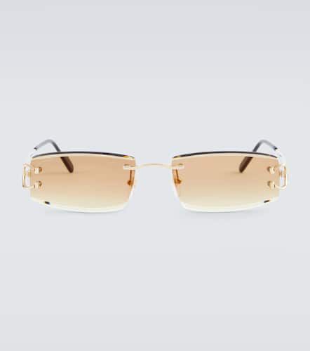 Lunettes de soleil Signature C rectangulaires - Cartier Eyewear Collection - Modalova