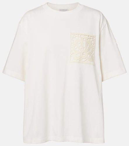 T-shirt oversize brodé en coton - Moncler - Modalova