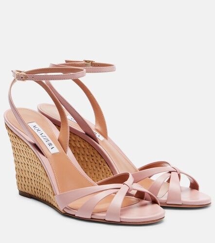 Sandales compensées Tati en cuir - Aquazzura - Modalova