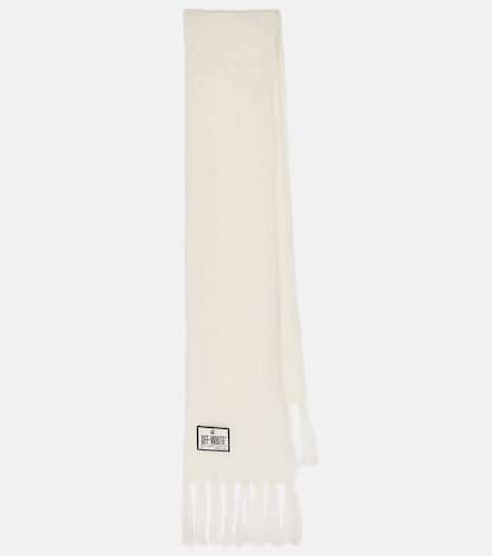 Écharpe Label en mohair mélangé - Off-White - Modalova