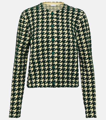 Cardigan en coton mélangé pied-de-poule - Burberry - Modalova