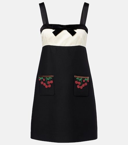 Robe Crêpe Couture brodée en laine et soie - Valentino - Modalova
