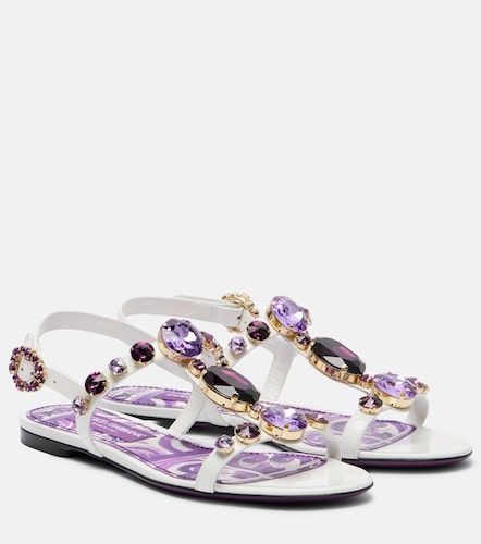 Sandales en cuir à ornements - Dolce&Gabbana - Modalova