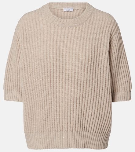 Pull en cachemire mélangé à sequins - Brunello Cucinelli - Modalova