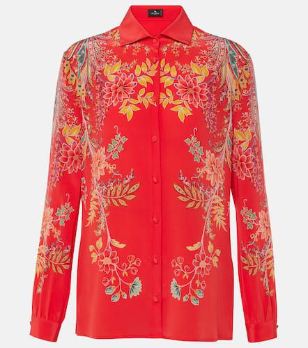 Chemise en crêpe de soie à fleurs - Etro - Modalova