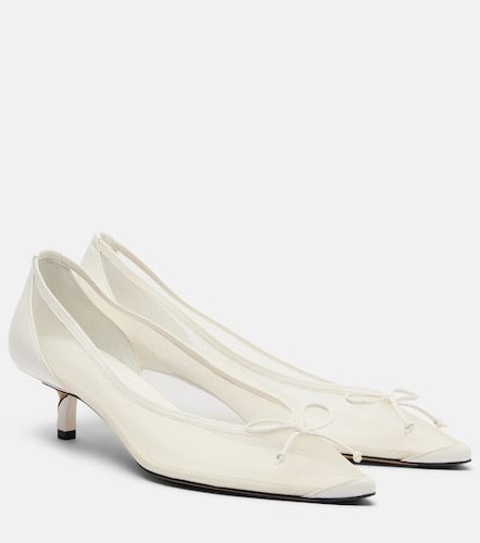 Escarpins Tourni en résille à finitions en cuir - Jacquemus - Modalova