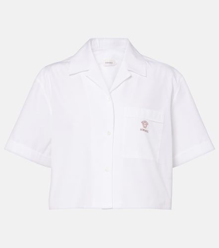 Chemise courte en popeline de coton - Versace - Modalova