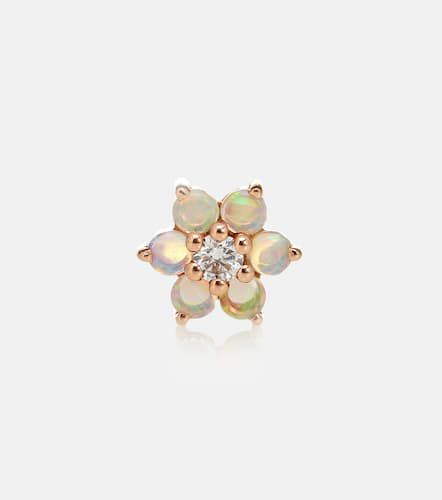 Boucle d'oreille unique Garland en or rose 18 ct, diamant et opales - Maria Tash - Modalova