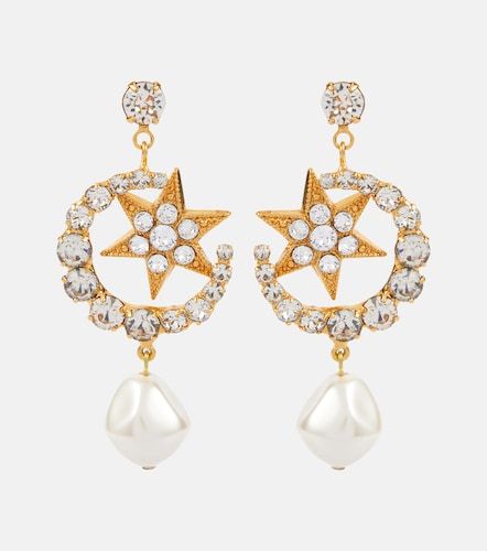 Boucles d'oreilles pendantes Kepler en plaqué or à ornements - Jennifer Behr - Modalova