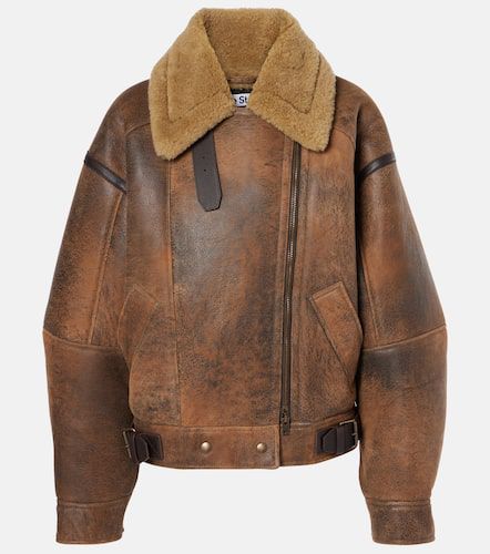 Veste Lakota en cuir et shearling - Acne Studios - Modalova