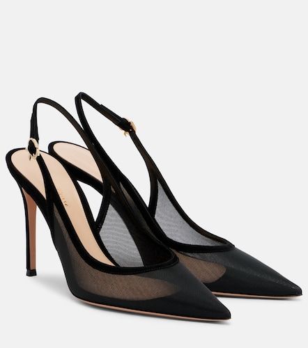 Escarpins slingback à finitions en daim - Gianvito Rossi - Modalova