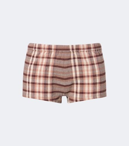 Short Nilo en lin mélangé à carreaux - Staud - Modalova