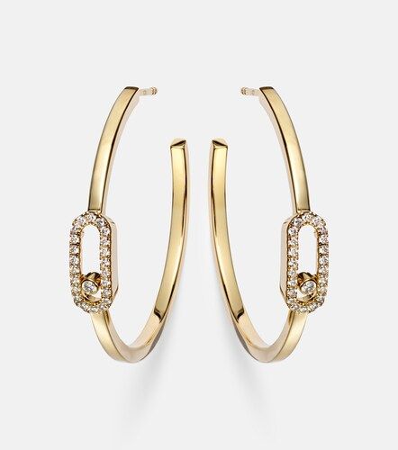 Boucles d'oreilles Move Uno en or 18 ct et diamants - Messika - Modalova