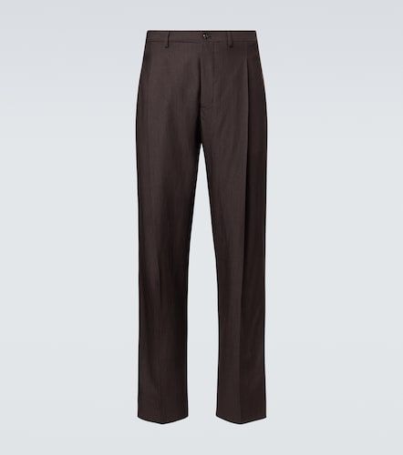 Pantalon ample en laine, abaca et soie - Giorgio Armani - Modalova