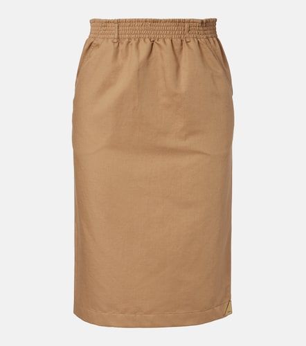 Chloé Jupe crayon en coton et lin - Chloe - Modalova