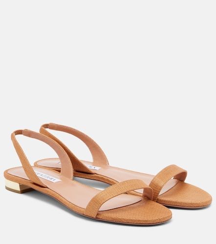 Sandales slingback So Nude en raphia - Aquazzura - Modalova