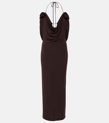 Robe midi à appliqués floraux - Magda Butrym - Modalova