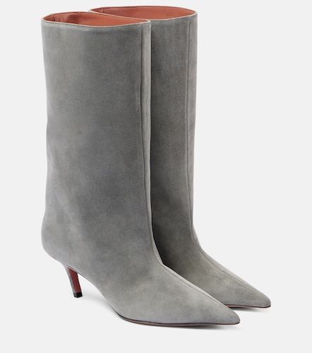 Bottes Fiona 60 en daim - Amina Muaddi - Modalova