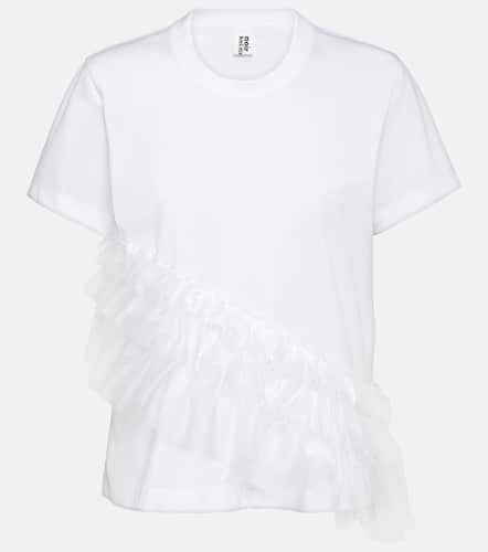 T-shirt en coton et tulle - Noir Kei Ninomiya - Modalova
