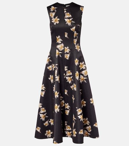 Robe midi Mara en satin à fleurs - Emilia Wickstead - Modalova
