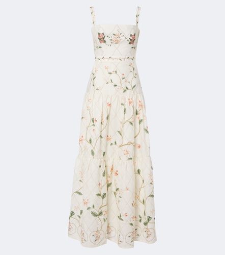 Robe longue Lima en lin à broderies - Agua by Agua Bendita - Modalova