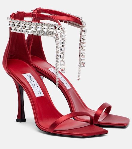 Sandales Verity 100 en satin à ornements - Jimmy Choo - Modalova