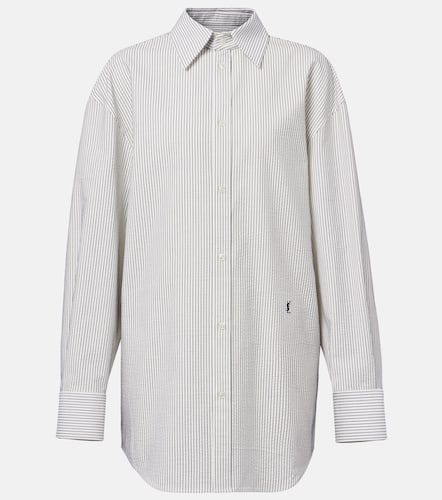 Chemise Cassandre rayée en coton - Saint Laurent - Modalova