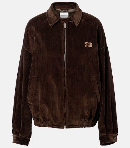 Veste blouson oversize en velours côtelé - Miu Miu - Modalova