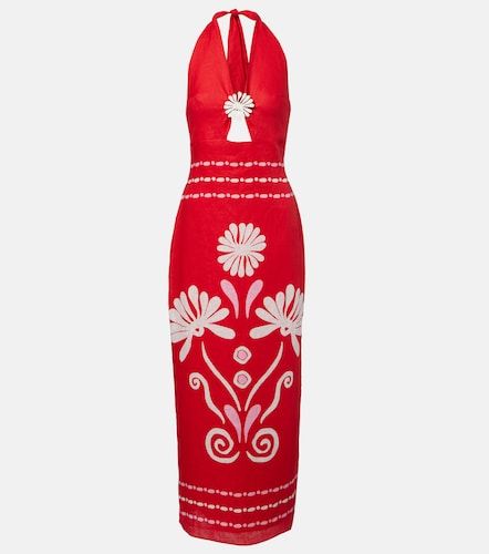 Robe Orly en lin imprimée - Cala de la Cruz - Modalova