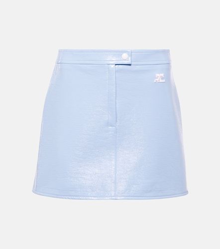 Courrèges Mini-jupe taille haute en coton mélangé à logo - Courreges - Modalova