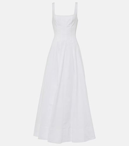 Robe longue Wells en popeline de coton - Staud - Modalova