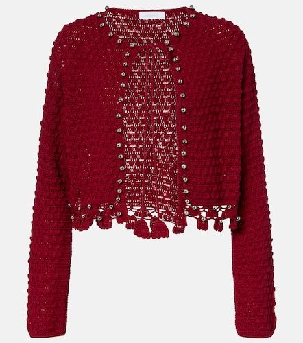 Cardigan court en coton à clous - Rabanne - Modalova