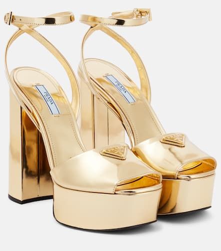 Sandales à plateau en cuir - Prada - Modalova