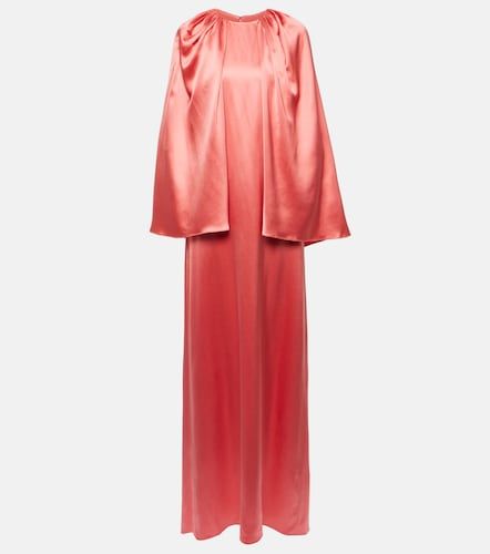 Robe en soie à cape - Monique Lhuillier - Modalova
