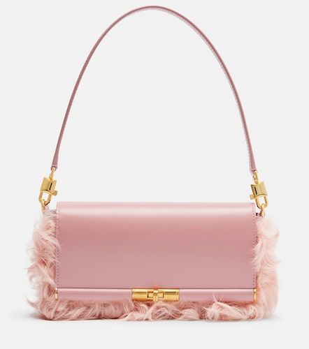 Sac Marlene Small en shearling et cuir - Dolce&Gabbana - Modalova