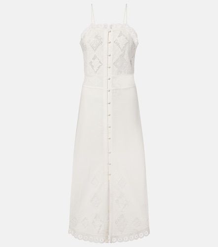 Robe midi Nelsane en coton et lin - Isabel Marant - Modalova
