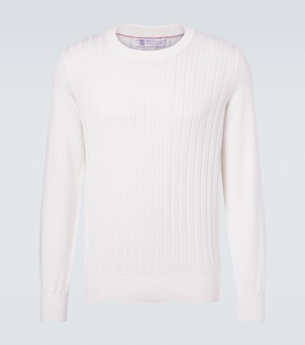 Pull rayé en coton - Brunello Cucinelli - Modalova