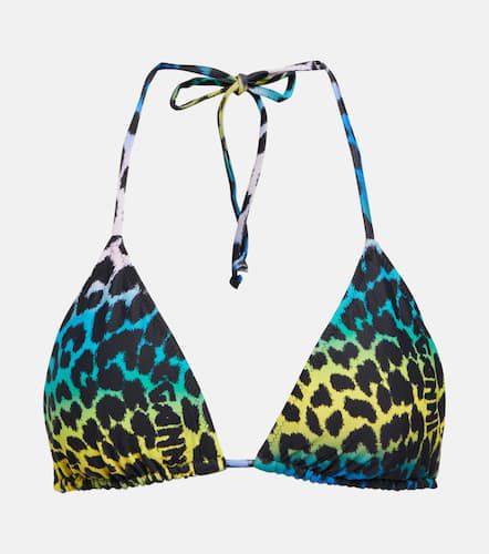 Haut de bikini triangle à motif léopard - Ganni - Modalova