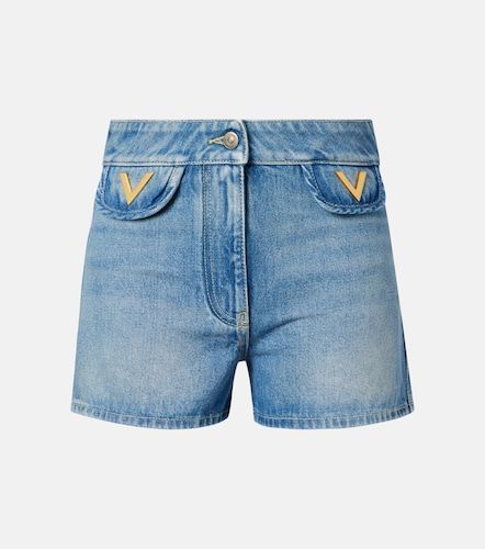 Short VGold à taille mi-haute en jean - Valentino - Modalova