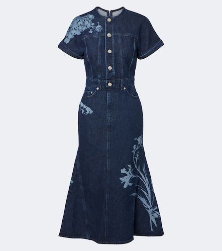 Robe midi en denim à imprimé - Erdem - Modalova