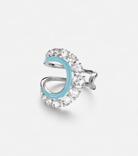 Bague Moonlight en or blanc 18 ct, diamants et émail - Kamyen - Modalova
