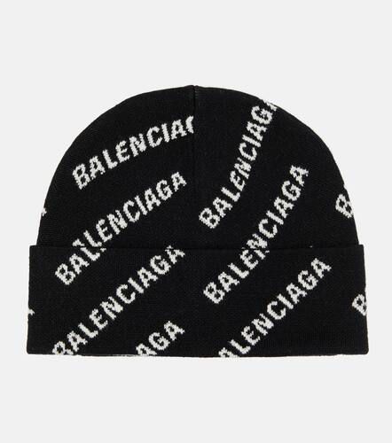 Bonnet en laine mélangée à logo - Balenciaga - Modalova