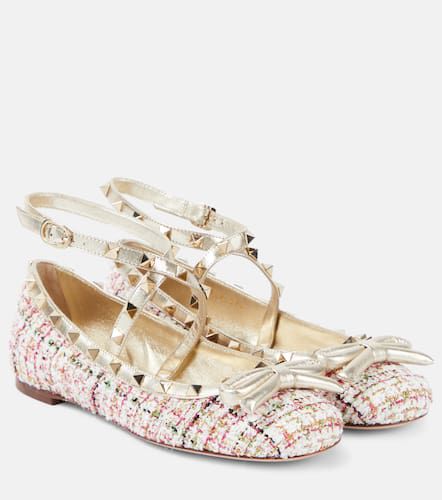 Ballerines Rockstud en tweed - Valentino Garavani - Modalova